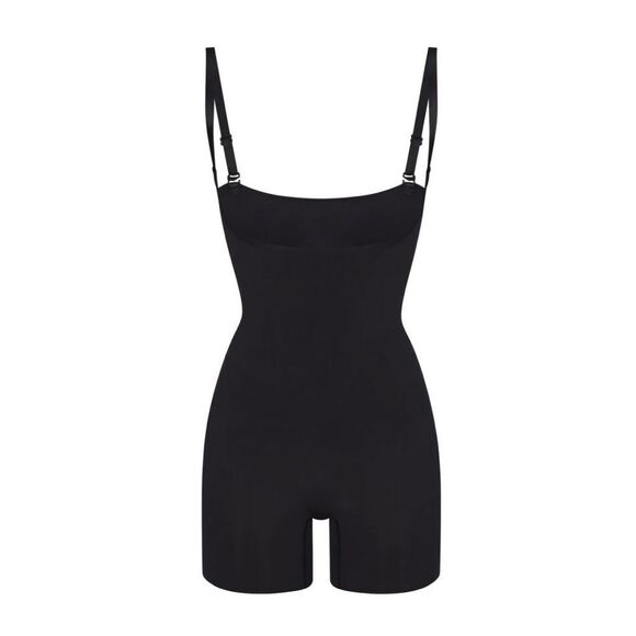 Skims Seamless Sculpt Open Bust Shortie Bodysuit In Onyx Size L NWOT - Picture 1 of 6